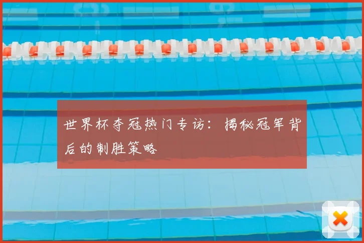 世界杯夺冠热门专访:揭秘冠军背后的制胜策略